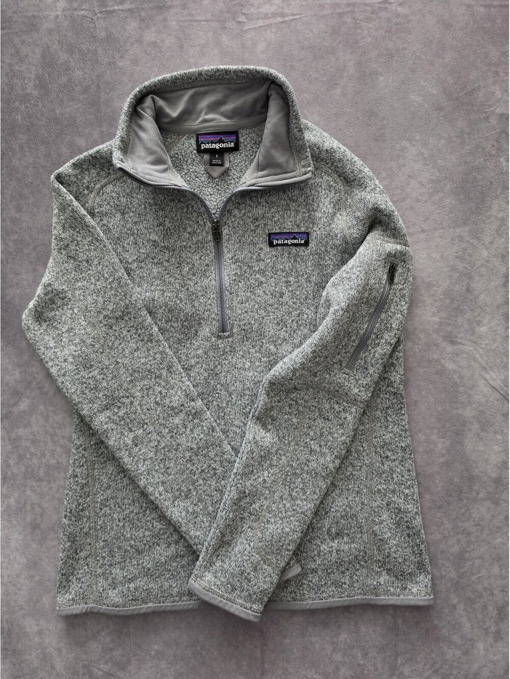 SKU0202 Patagonia Better Sweater 1/4 Zip Fleece Pullover Gray Women's S Sweater